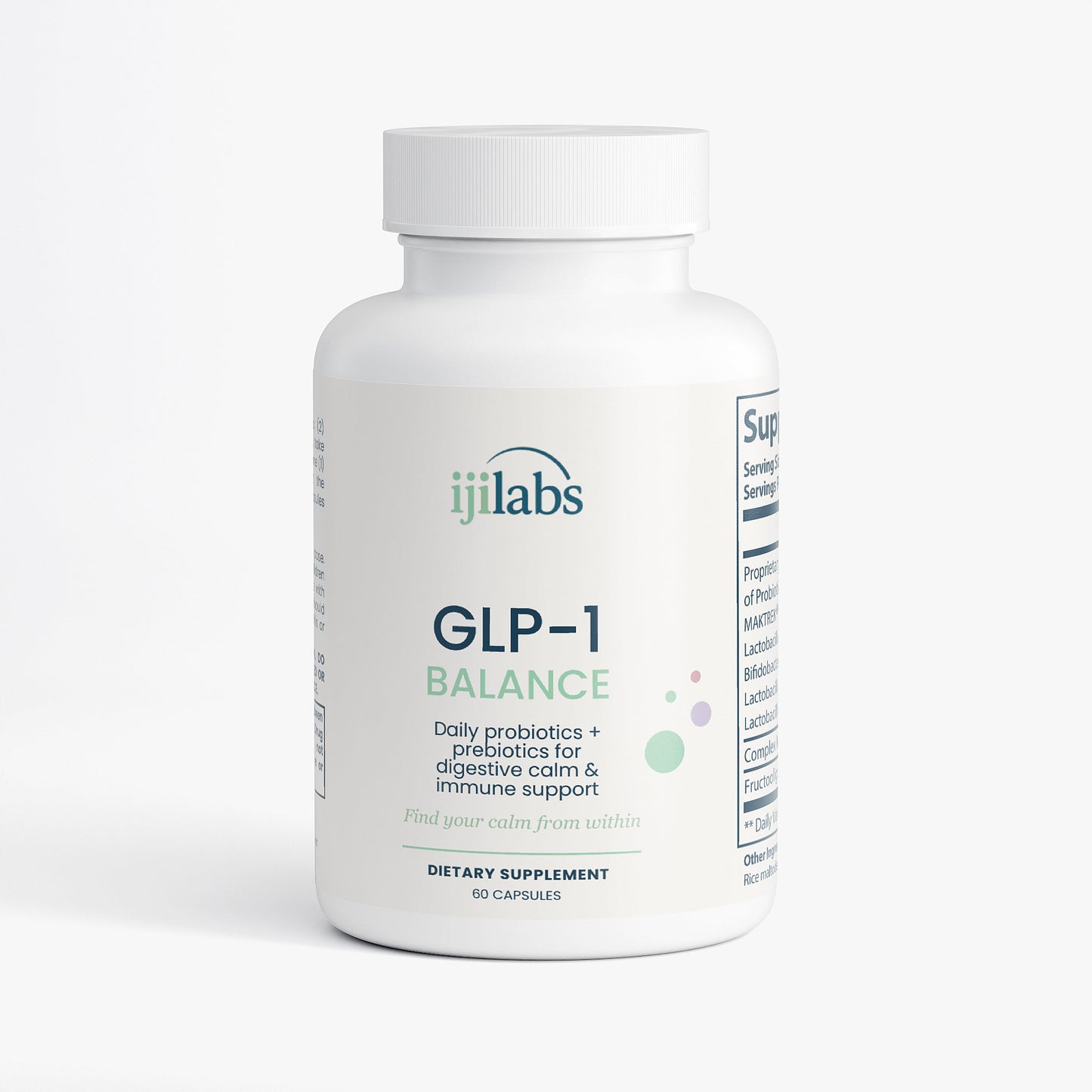 GLP-1 Balance, 40 Billion Probiotic + Prebiotics for Menopause & Weight Loss